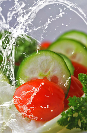 Image of vegetables for a salad