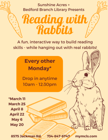 Reading with Rabbits Program Flier