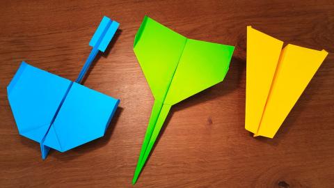 Different paper airplane designs.