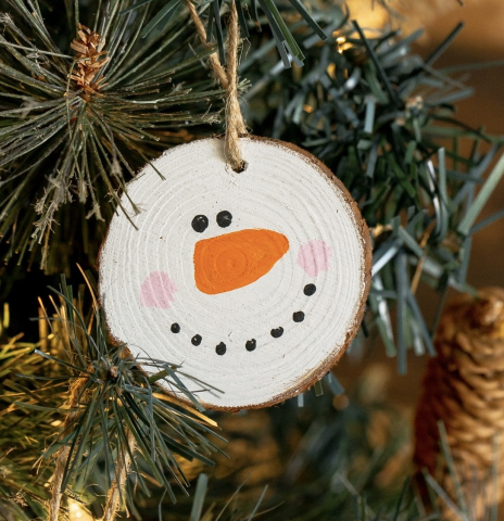 Handcrafted snowman ornament 