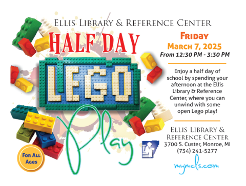 Join us for some Lego play on your afternoon off of school.