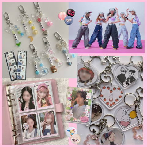 Keychains, Random Dance Play, Buttons, Photocard Binder, Decorated Toploader, Photo Strips