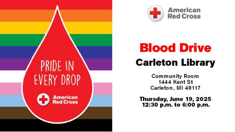 Picture with blood drive information.