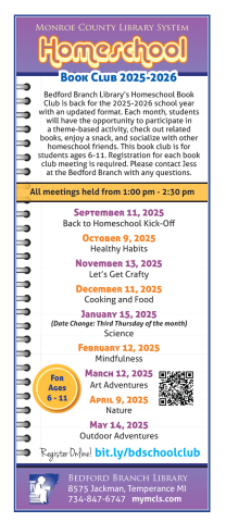 Homeschool Book Club flyer