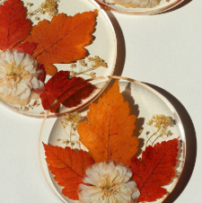 fall epoxy coasters