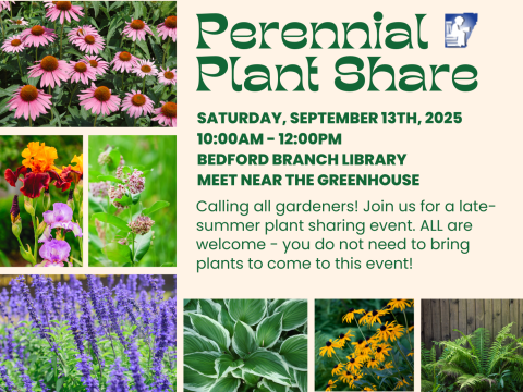 Program Flyer with photos of native flowers 