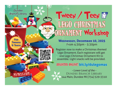 Tween/Teen Lego Christmas Ornament Workshop Dundee