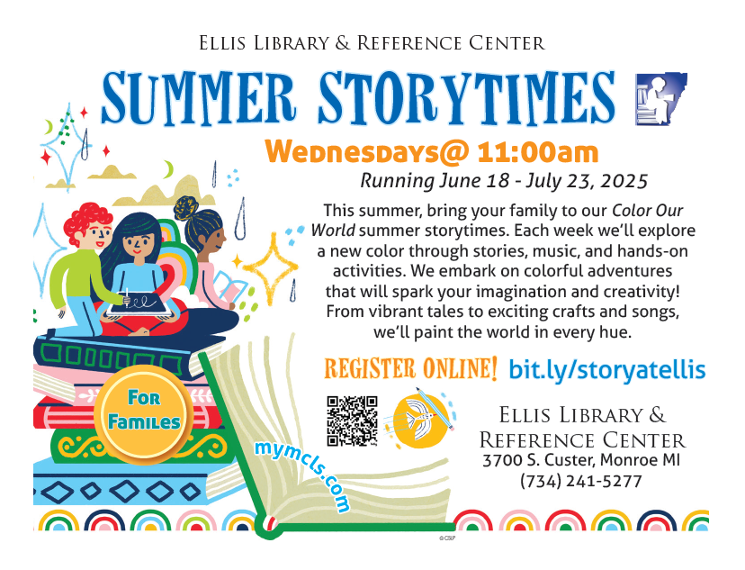 Summer Storytimes at Ellis