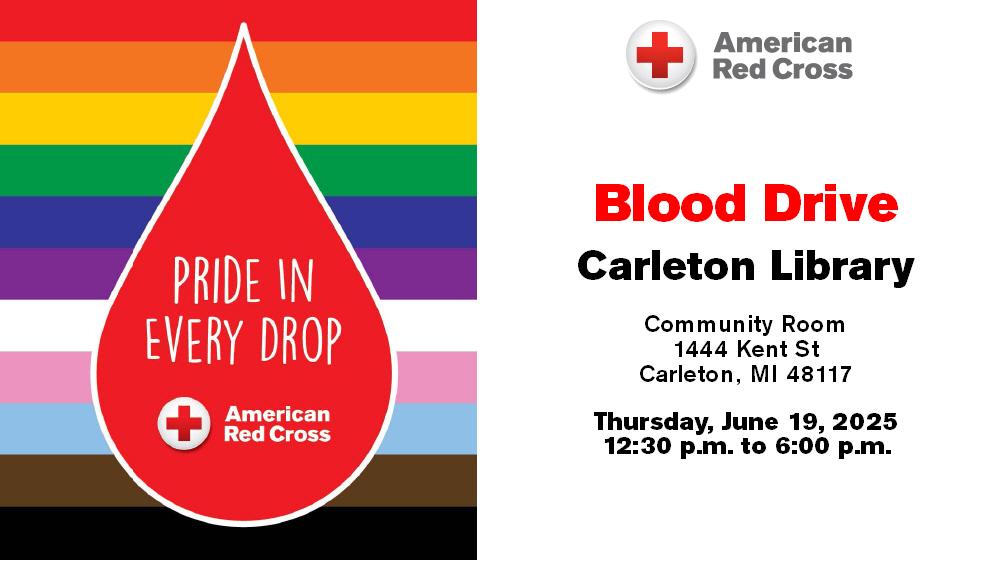 Picture with blood drive information.