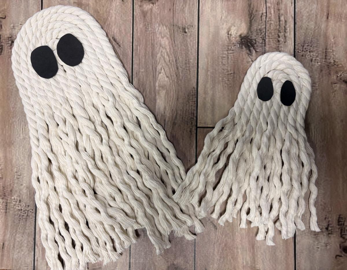 ghosts made from thick cotton rope